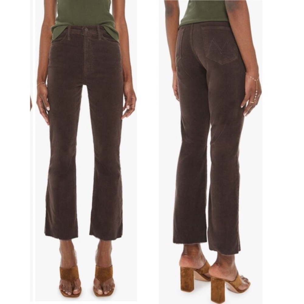 MOTHER The Hustler Ankle Fray Hopscotch size 25 Corduroy High Rise Pant